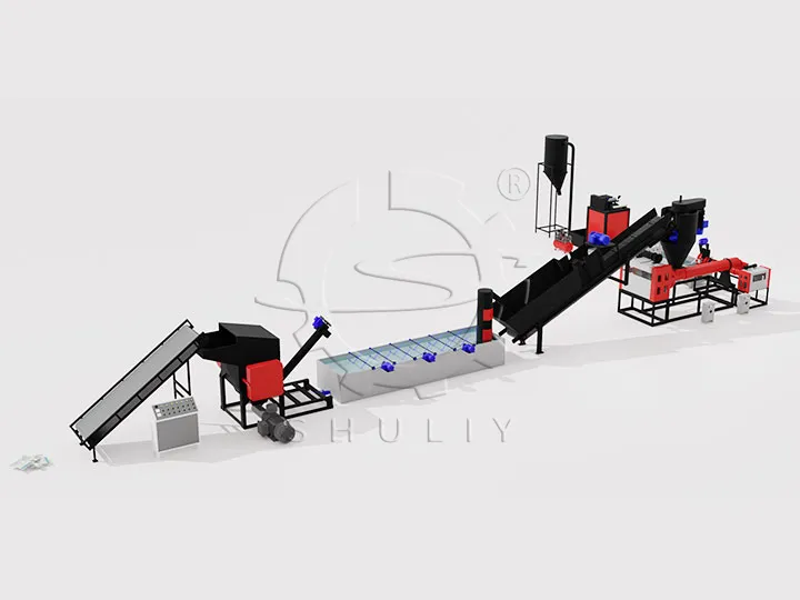 Shuliy-perfect plastic recycling machines for sale , 3D whole line show